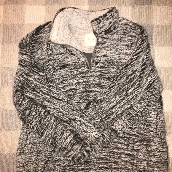 Sherpa Pullover Quarter Zip Teddy Jacket - Picture 4 of 6